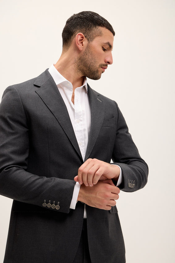R260R - 100% Wool Suit - Charcoal