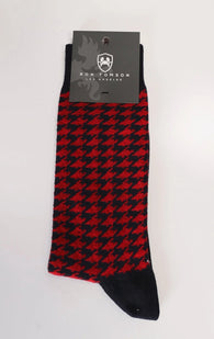 Red Houndstooth Sock
