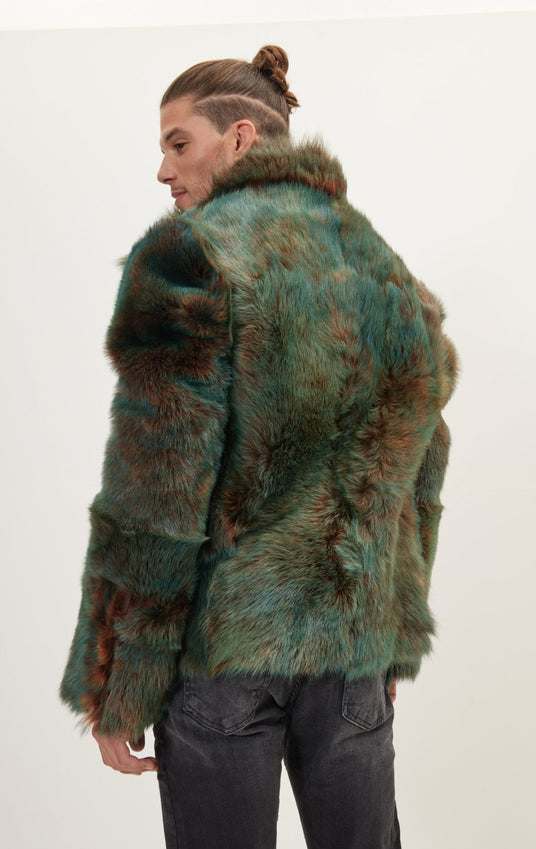 Reversible Toscana Shearling Genuine Leather Jacket - Dark Brown