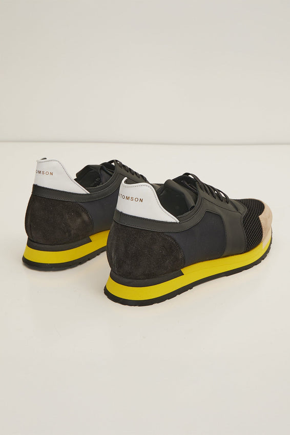 Skyscraper Runner Sneaker 2 Genuine Leather - Black Yellow