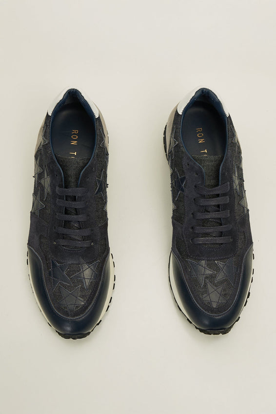 Star Denim Sneakers  - Black Navy