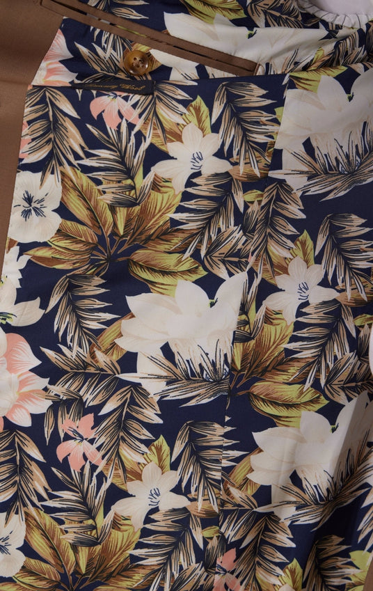 Super 120S Merino Wool Double Breasted Suit - Khaki