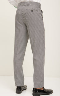 Peak Lapel Houndstooth Suit With Matching Pants