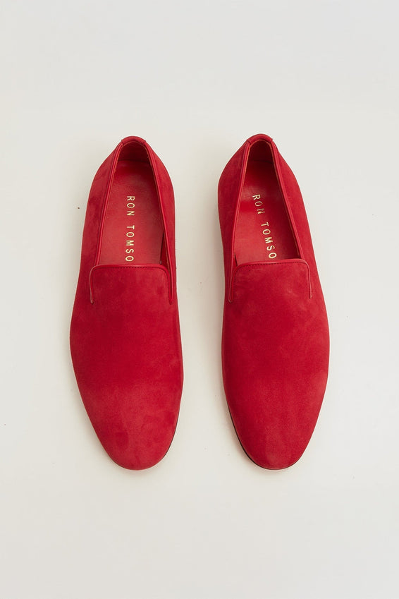 The Formal Leather Loafer - Red Suede