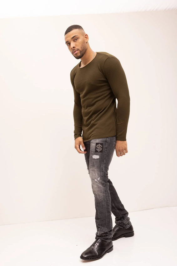 The Studded Cap Toe Oxfords Polished Leather - Black