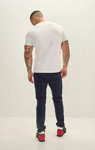 V-neck Fitted Sleeves T-shirt - Off White