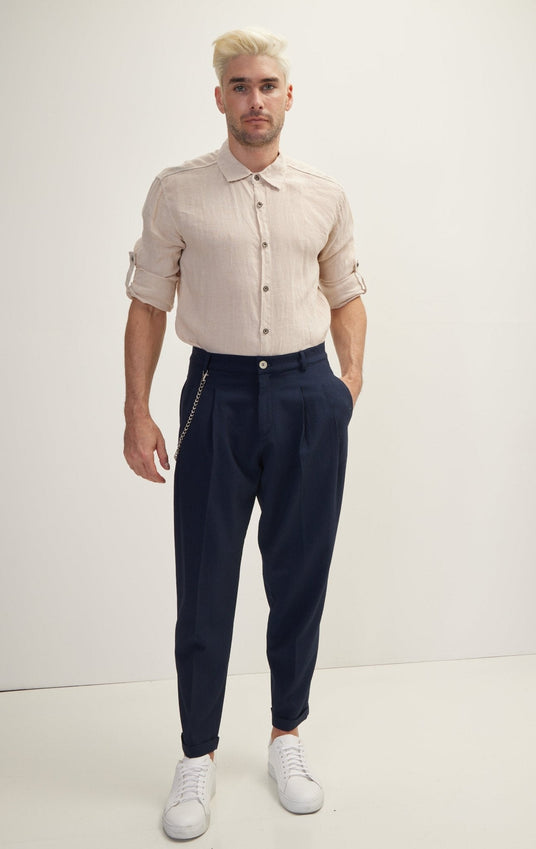 Waffle Stretch Beach Day Pants - Navy