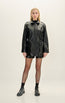 Lambskin Leather Safari Jacket - Black